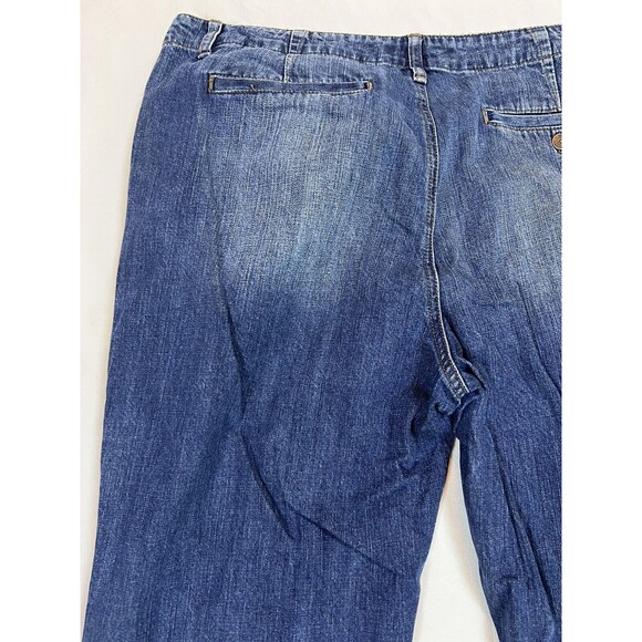 Lauren Jeans Co Embroidered Jean Straight Leg LRL | Dark‎ Wash | Size 16 - Picture 13 of 16